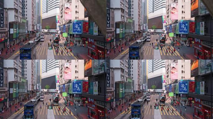 4K正版-香港铜锣湾城市街景04