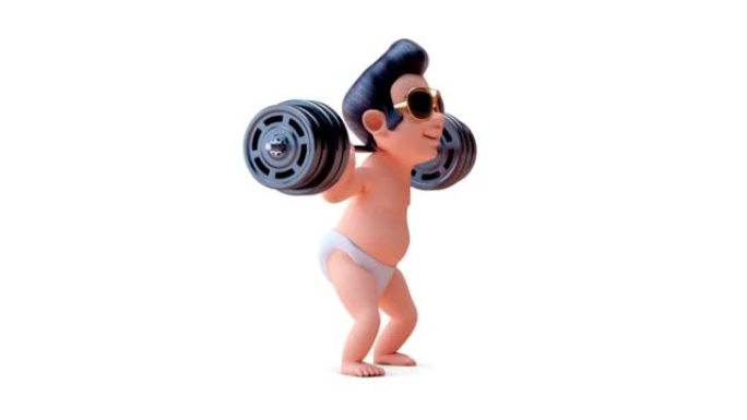 有趣的3D卡通婴儿摇杆锻炼