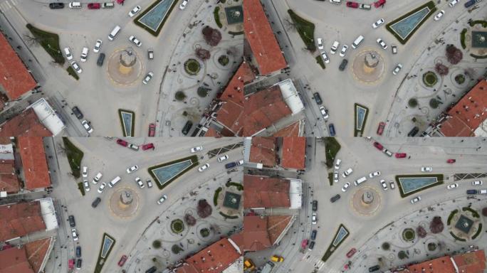 城市广场钟楼，世界中心，科鲁姆市，科鲁姆市鸟瞰图