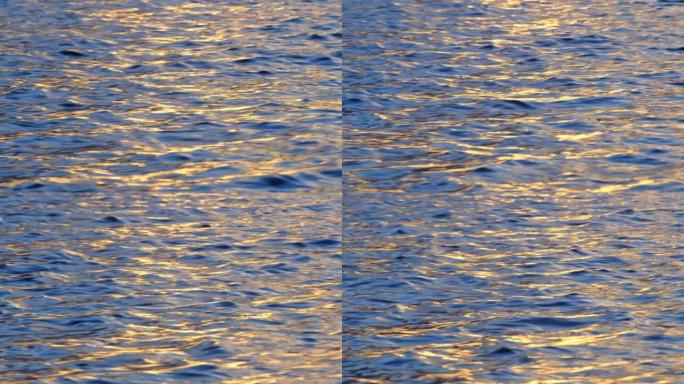 Swedish Baltic Sea during sunset with golden gold 