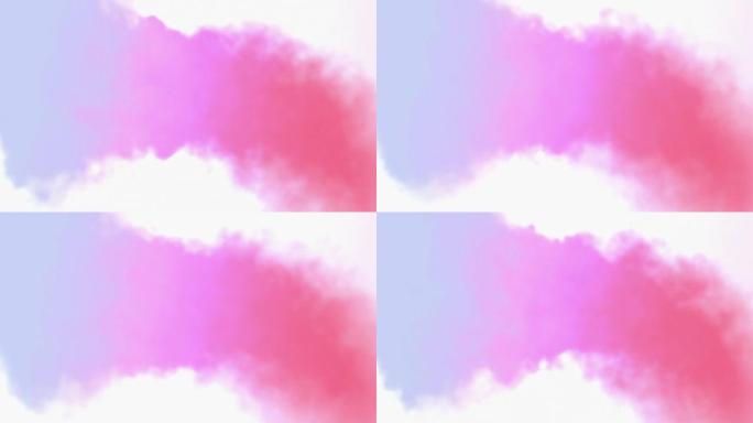 4k抽象蓝色粉色红色水彩烟雾渐变背景