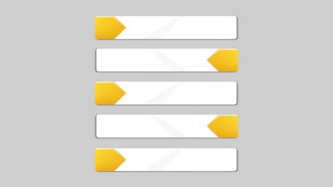 灰色背景上的信息图表时间线模板的动画黄色和白色空格键5步。