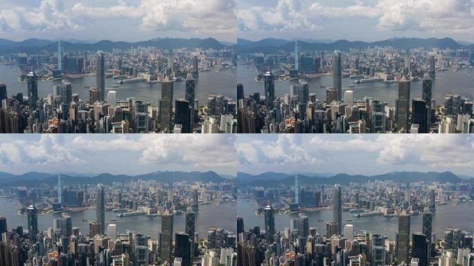 2022年5月1日香港天际线及维多利亚港