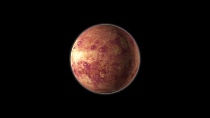 金星在360度旋转。金星表面没有云。