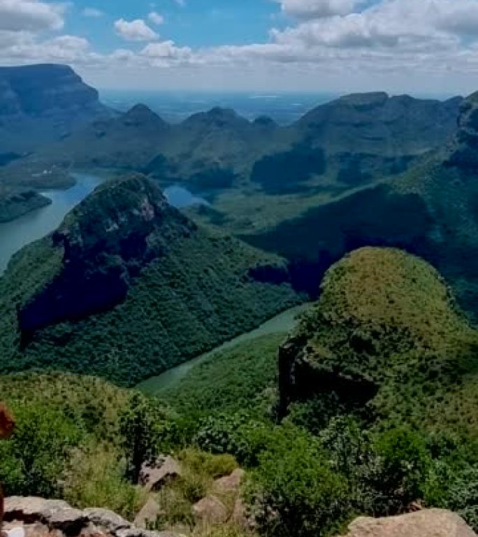 南非全景路线，具有三个朗达维尔的布莱德河峡谷，三个朗达维尔的壮丽景色和南非的布莱德河峡谷