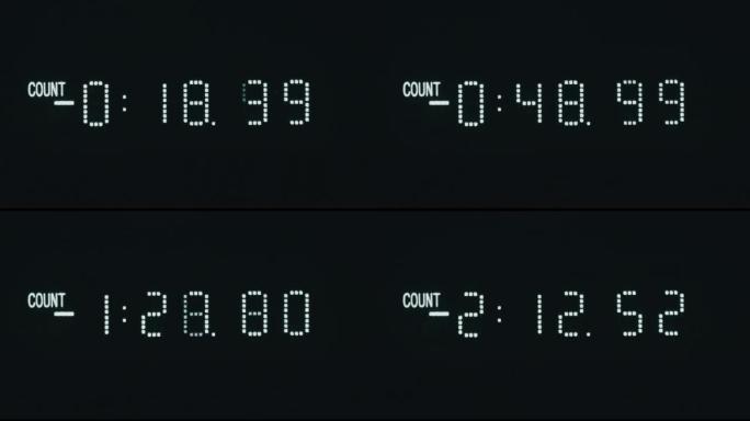 录像机时间码、录像机播放器、复古发光二极管指示器上的倒带计数器
