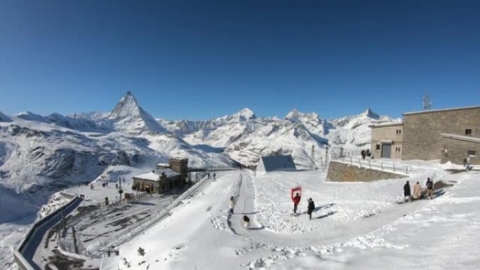 冬天的马特洪峰。瑞士阿尔卑斯山。瑞士。