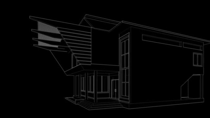 建筑图纸循环三维动画