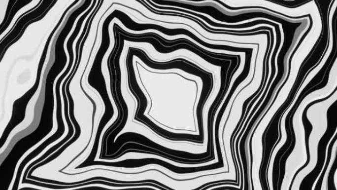 抽象流动方块的黑白抽象背景。