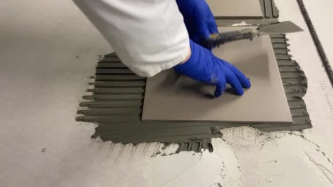 瓷砖胶粘剂质量的实验室测试。