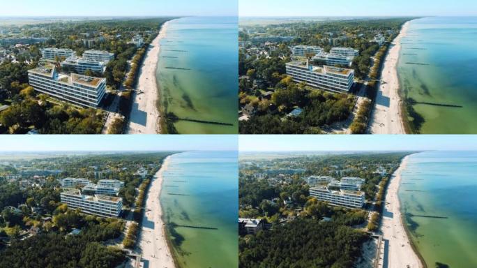 波兰的假期 -- 位于波罗的海的米尔诺旅游胜地的景色