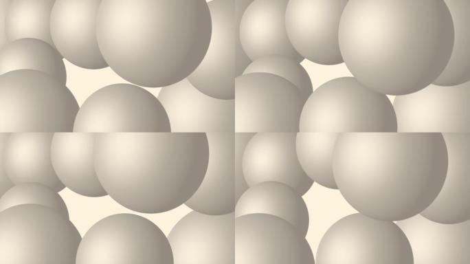 白色3d球体。干净的抽象背景。