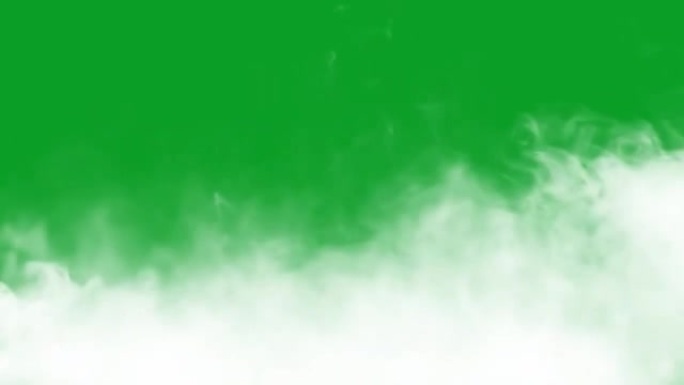 绿色屏幕上的白烟效应