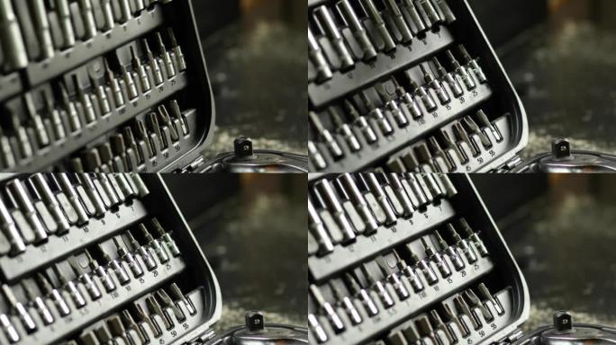 带工作工具的手动打开机顶盒不同类型的金属钢头和钻头