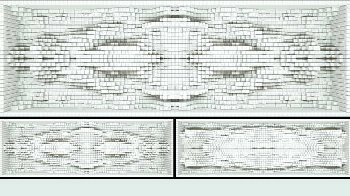 【裸眼3D】白色裸眼空间矩阵小方块墙体秀