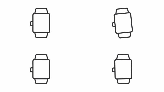 动画手表线性图标