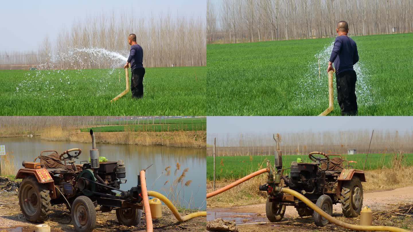 抽水机灌溉农田