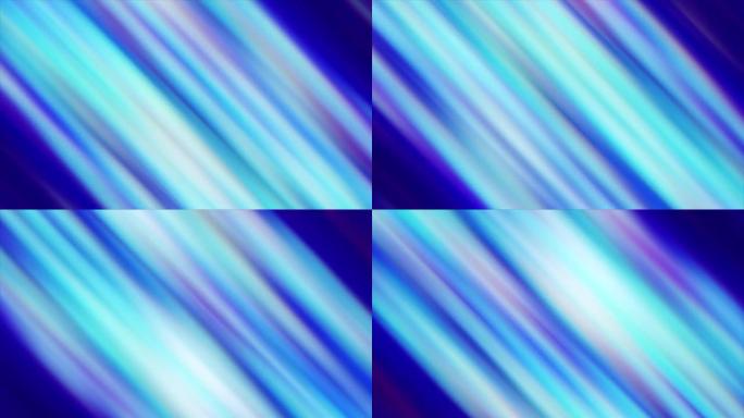 蓝色系北极光对角射线的抽象可视化，无缝循环。动。深蓝色背景上的北极光。