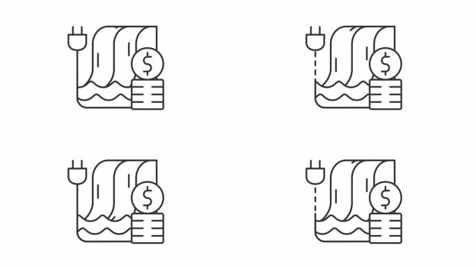 动画水电线性图标