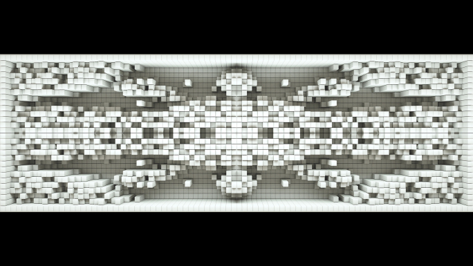 【裸眼3D】白色马赛克空间立体矩阵墙体秀