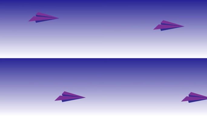 纸飞机飞行4k动画