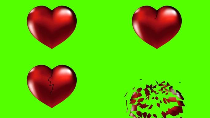 绿屏上的心脏效应