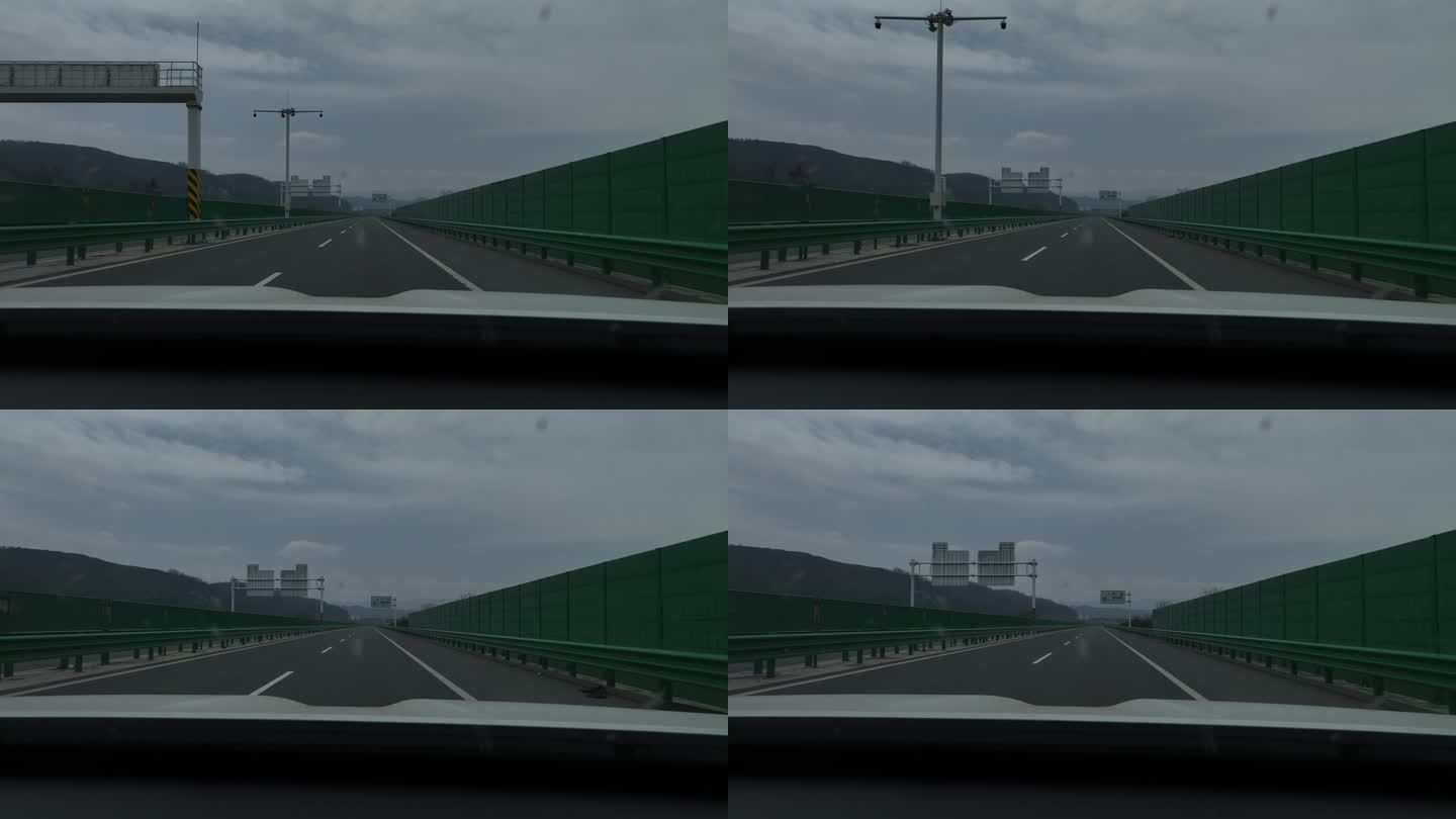 汽车行驶高速公路窗外风景第一视角
