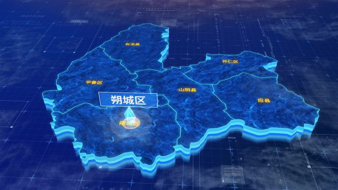 朔州市朔城区蓝色三维科技区位地图