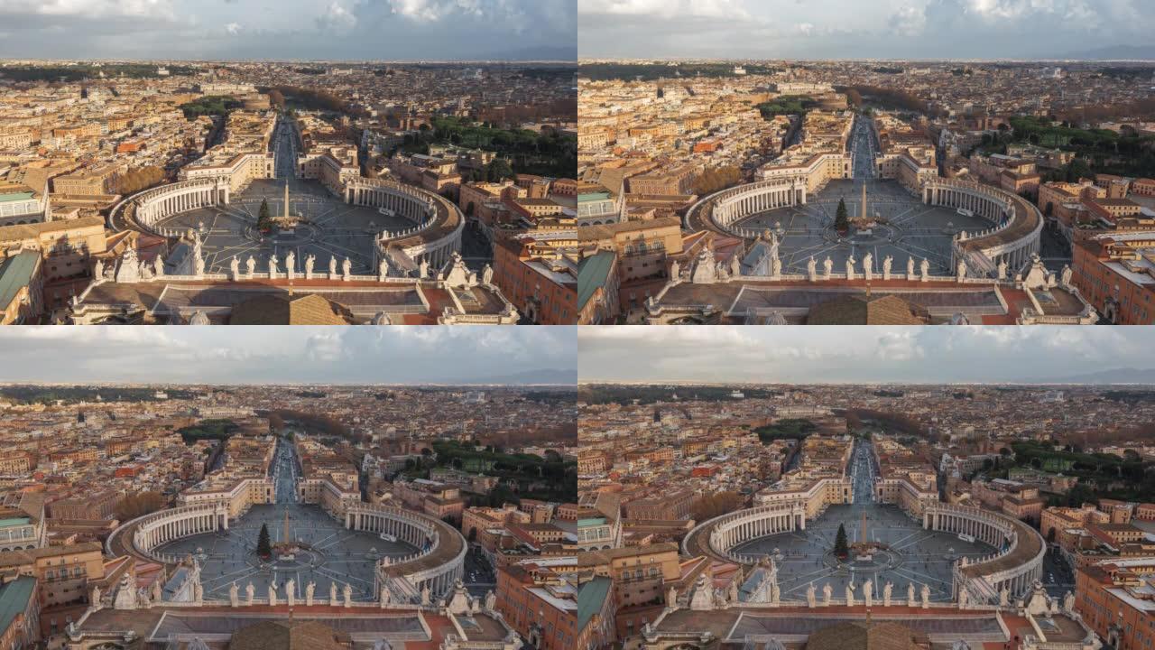 从上面看梵蒂冈城