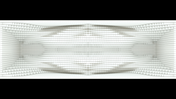 【裸眼3D】白色方块空间几何光影艺术矩阵