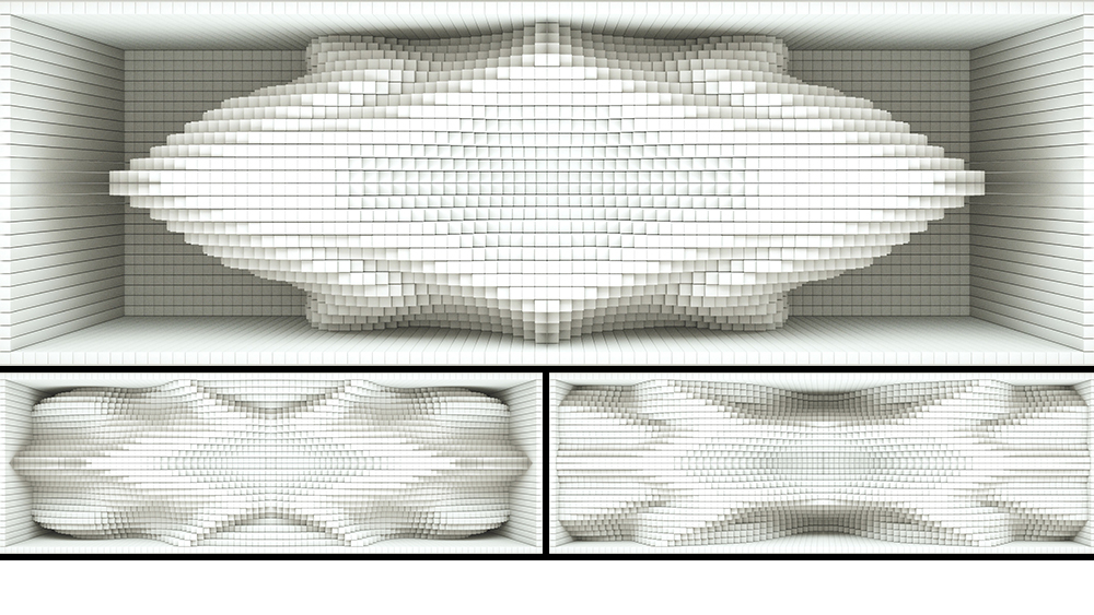 【裸眼3D】白色方块空间几何光影艺术矩阵