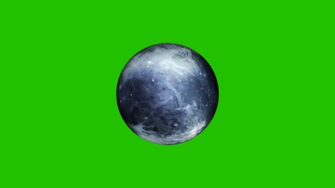 3d冥王星旋转绿色背景