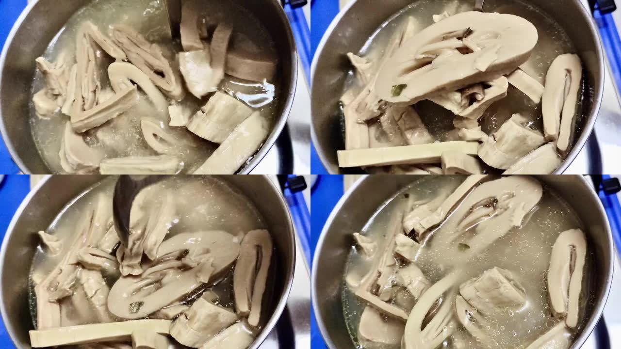 中国笋配中国蘑菇汤