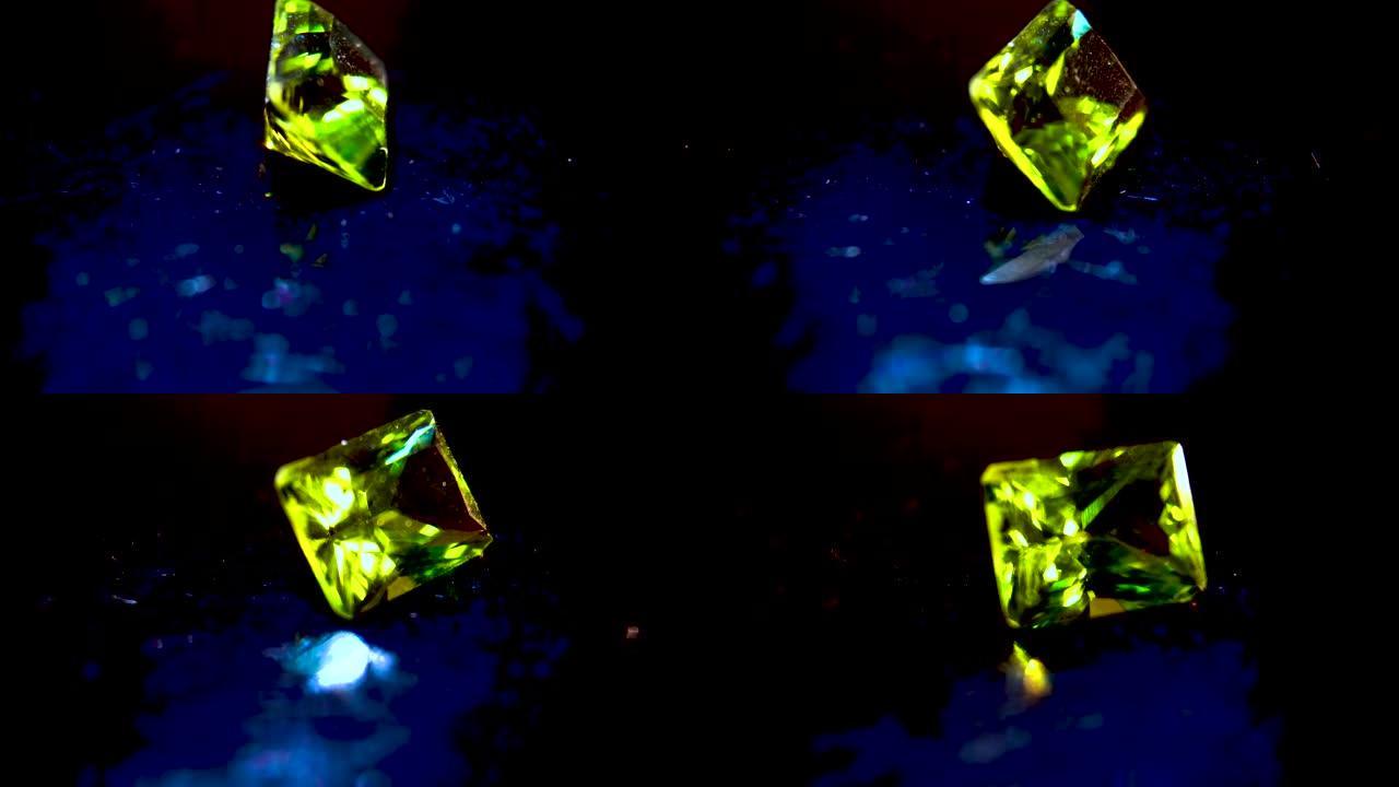 宝石金玉石亮橄榄色。精致宝石金玉石