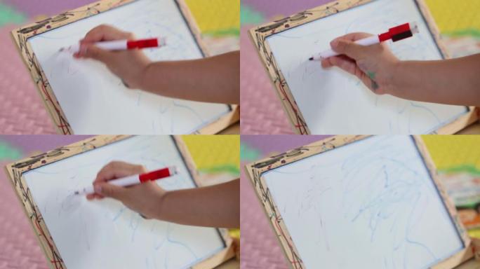 小孩子画一幅画。