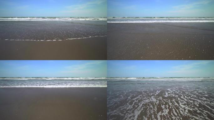 海浪冲击海滩海浪冲击海滩