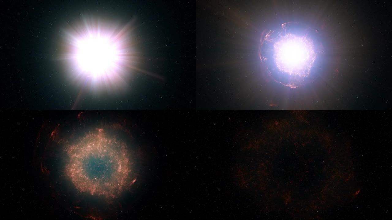 恒星爆炸、高能宇宙爆炸、恒星坍缩、超新星