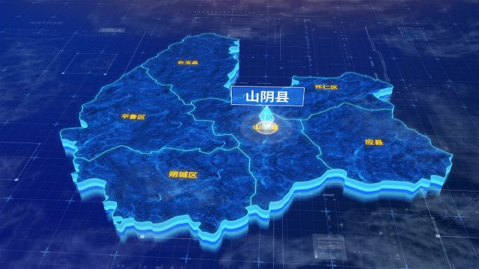 朔州市山阴县蓝色三维科技区位地图