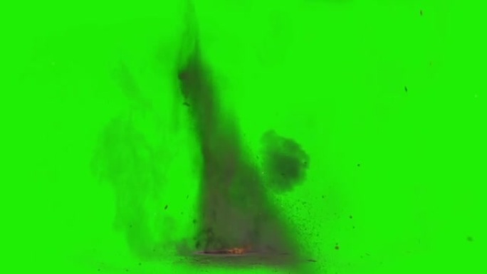绿色屏幕上的爆炸效应