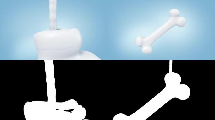 流奶是一种骨骼形状，力量概念源自喝牛奶，3D动画，Alpha mate