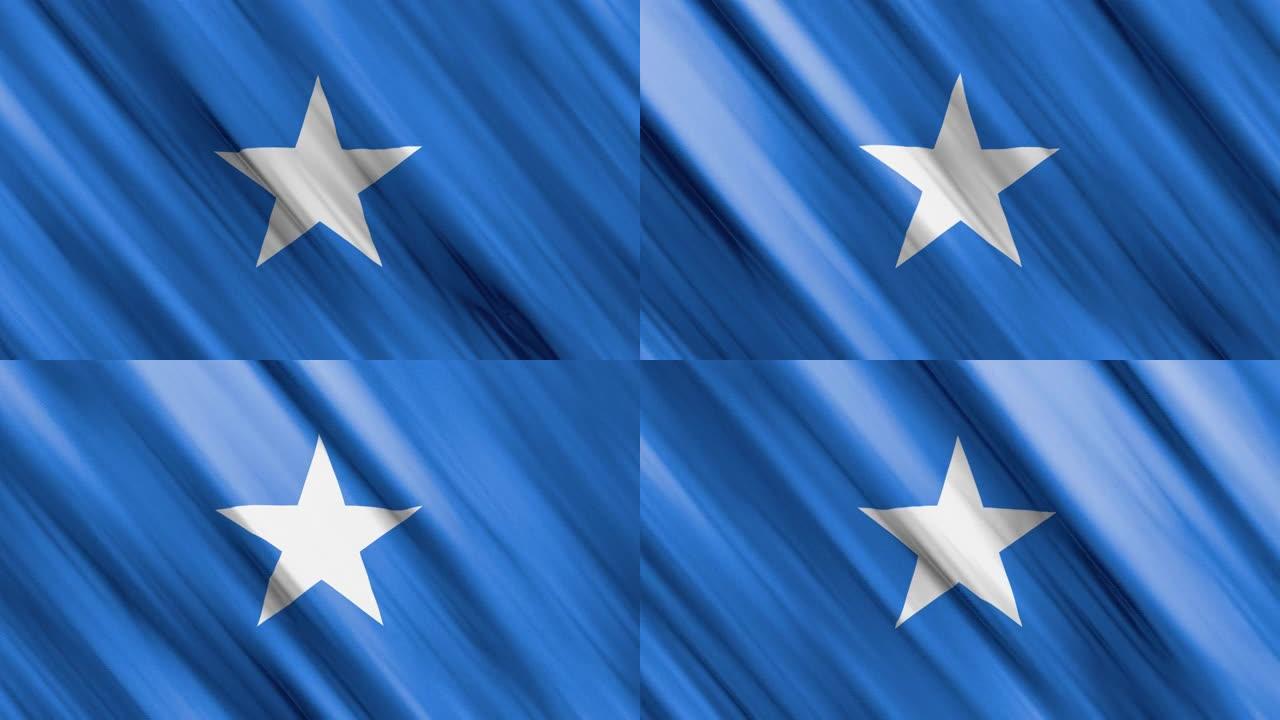 索马里官方挥舞旗帜，独立日概念，4K