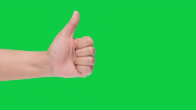 手 (绿色Sceen) 手信号-良好，如 #1