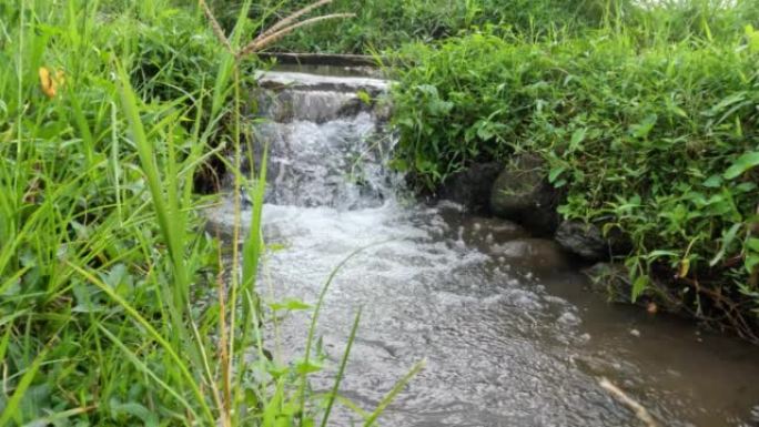 划分农业区域的水道，水仍然干净，用于灌溉栽培作物