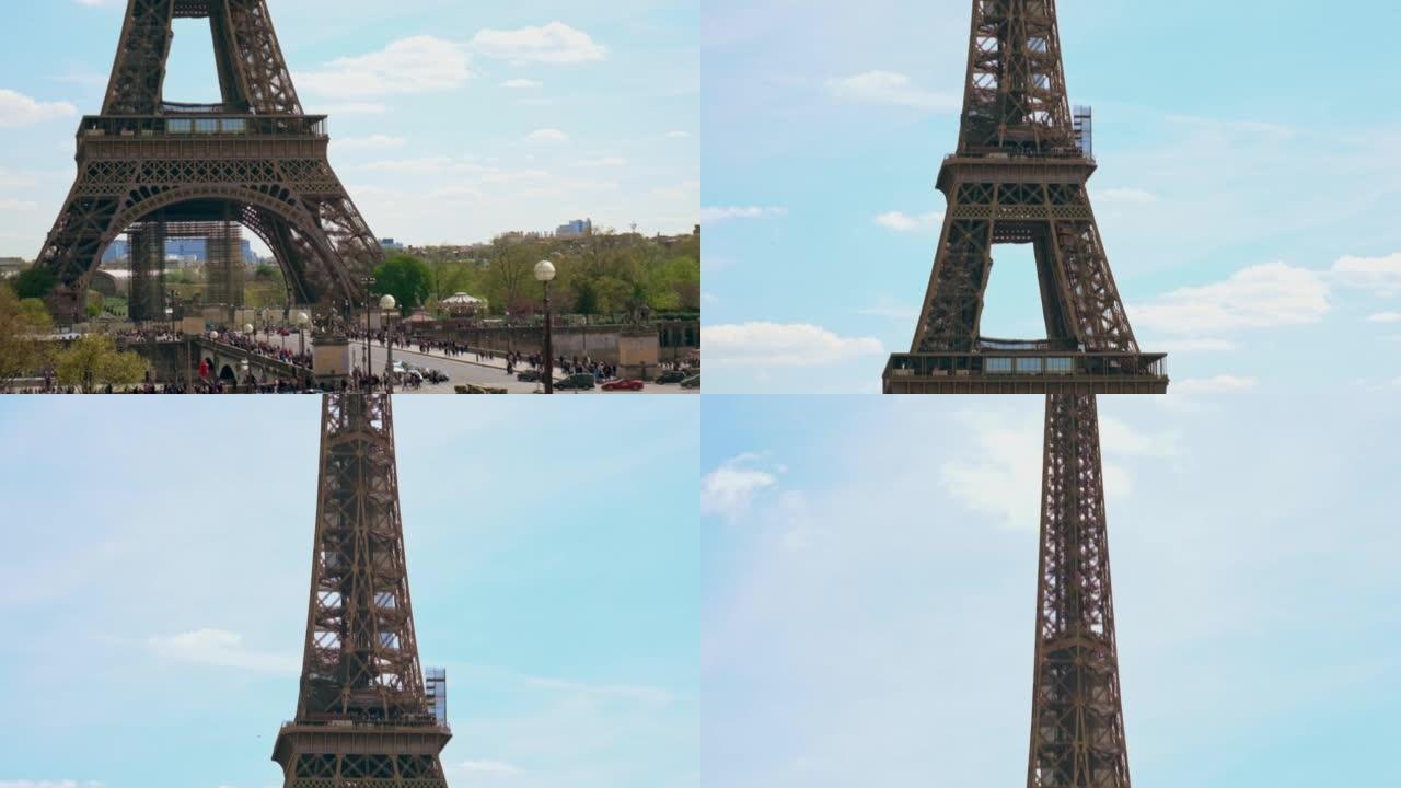 巴黎春天的埃菲尔铁塔。选择性聚焦。自然。