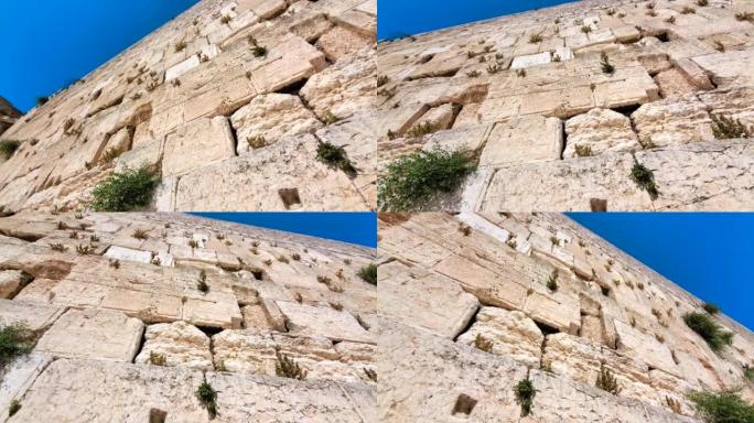 以色列，耶路撒冷老城的神圣西墙Kotel被称为哭墙和Al Buraq墙。伊斯兰教和犹太宗教的冬青之地