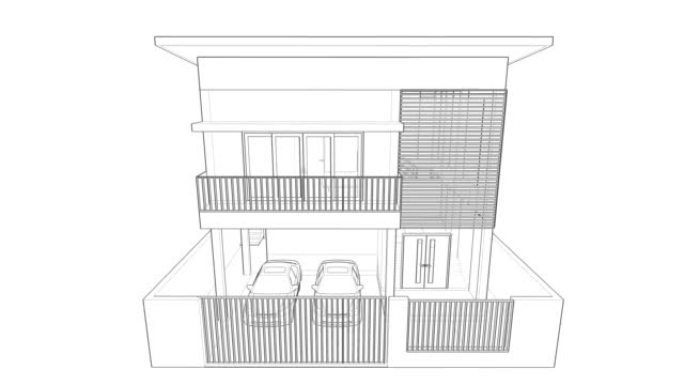 建筑图纸的三维动画