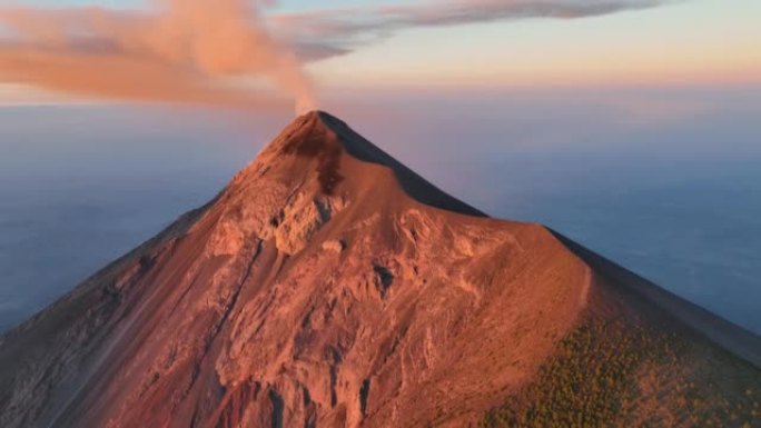 危地马拉火山的鸟瞰图