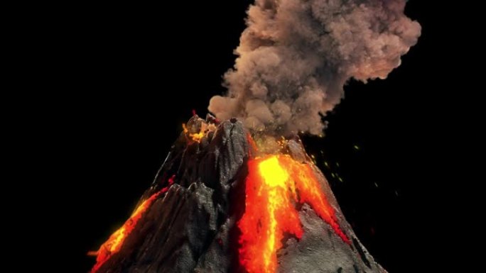 火山爆发火山爆发喷发熔岩