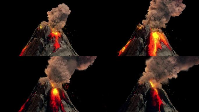 火山爆发火山爆发喷发熔岩