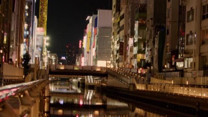 日本大阪、难波、心斋桥、道顿堀的著名河流。